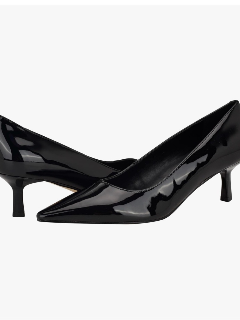 Calvin Klein Black Dara Patent Kitten Heels
